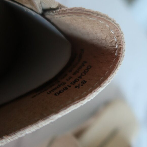 Free People At Ease Loafers Flats Size 8.5 Genuine Leather Beige Tan - Picture 5 of 6